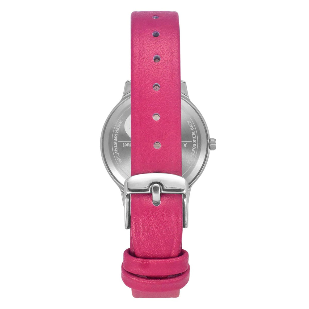 Helix By Timex Pink Round Analog Leather Watch Women -TW022HL20