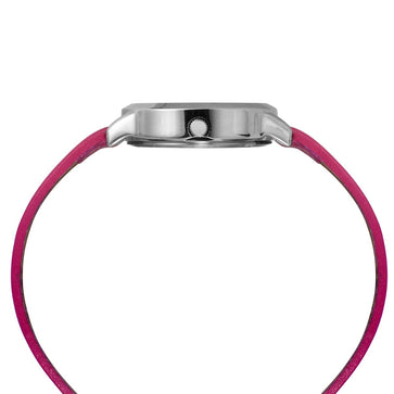 Helix By Timex Pink Round Analog Leather Watch Women -TW022HL20