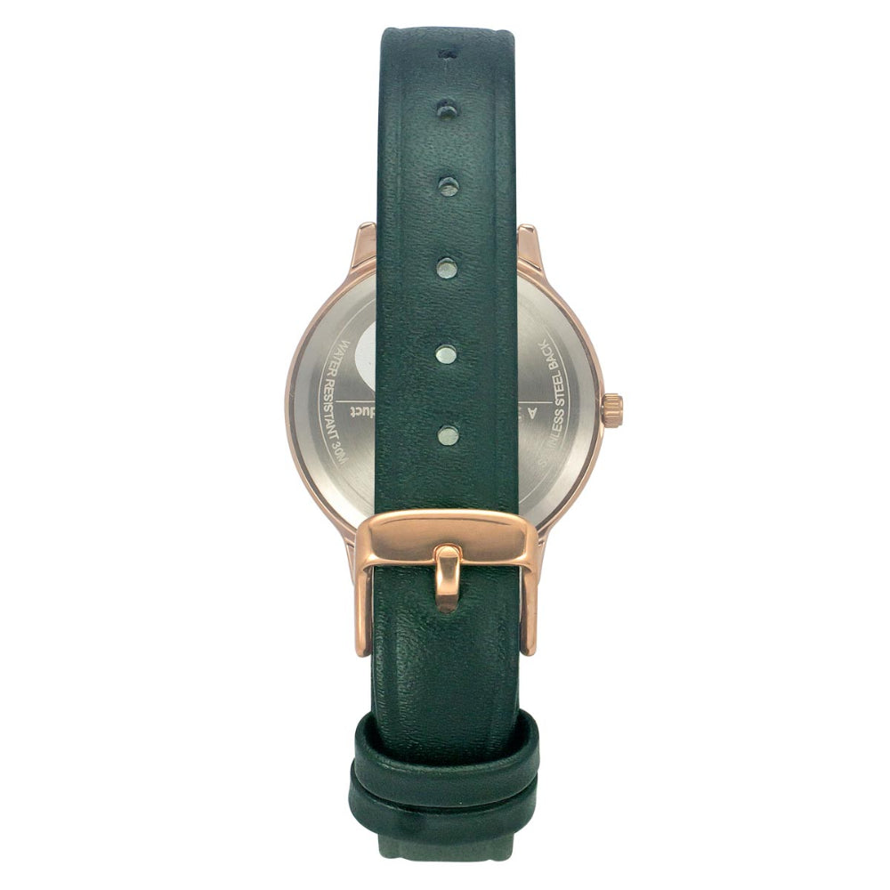 Helix By Timex Blue Round Analog Leather Watch Women -TW022HL22