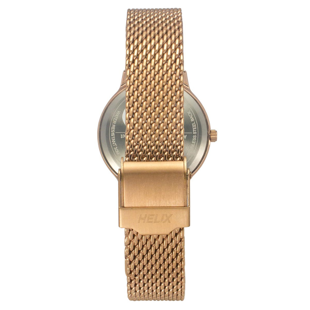 Helix By Timex Coral Round Analog Stainless Steel Watch Women -TW022HL23