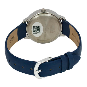Helix By Timex Blue Round Analog Leather Watch Women -TW022HL30