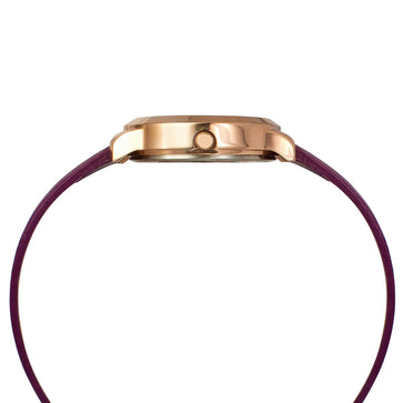 Helix By Timex Magenta Round Analog Leather Watch Women -TW022HL32
