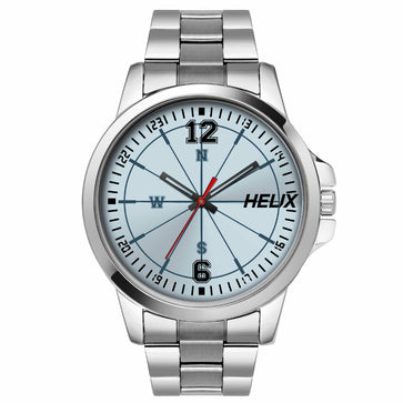Helix By Timex Blue Round Analog Stainless Steel Watch Men -TW023HG25
