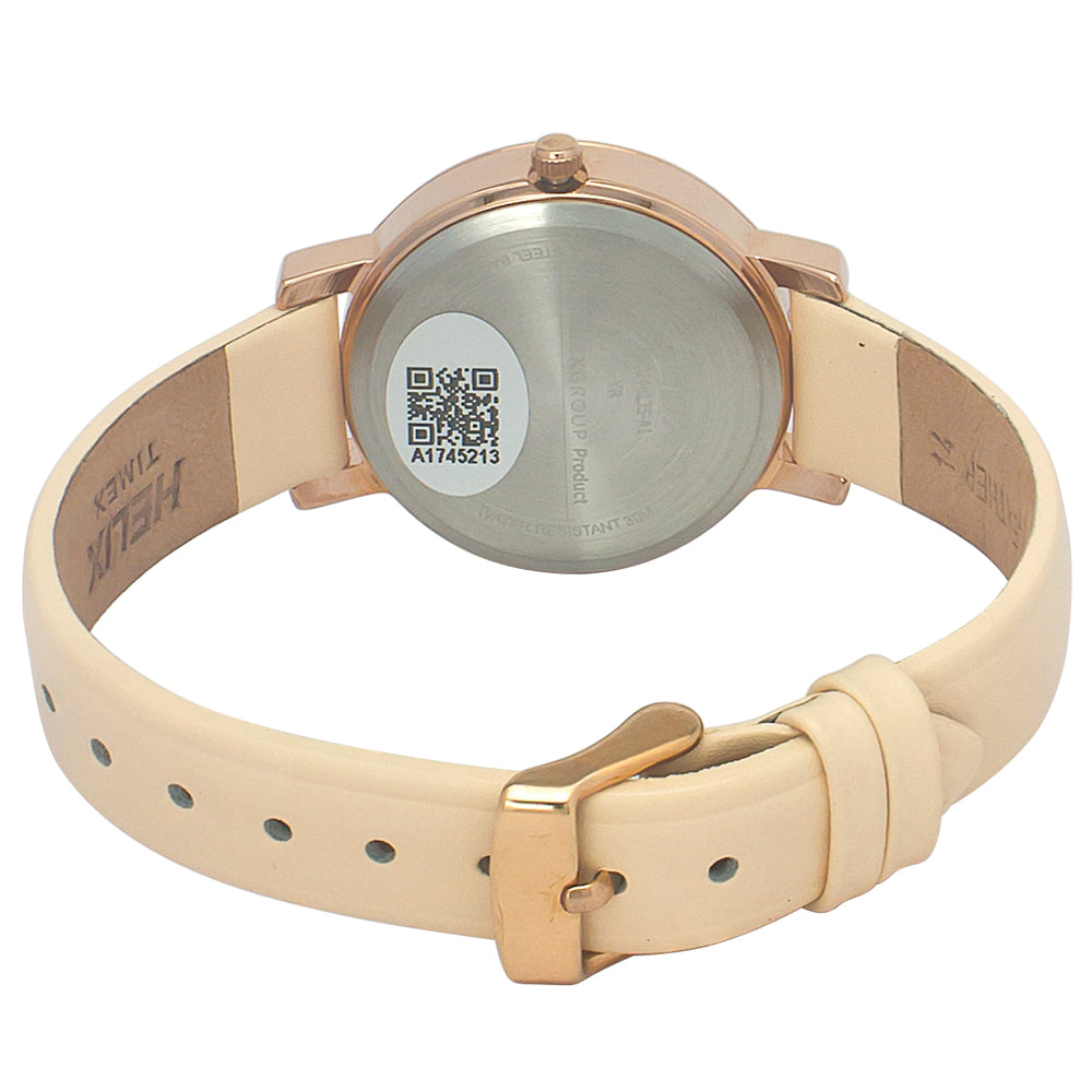 Helix By Timex Pink Round Analog Leather Watch Women -TW024HL35