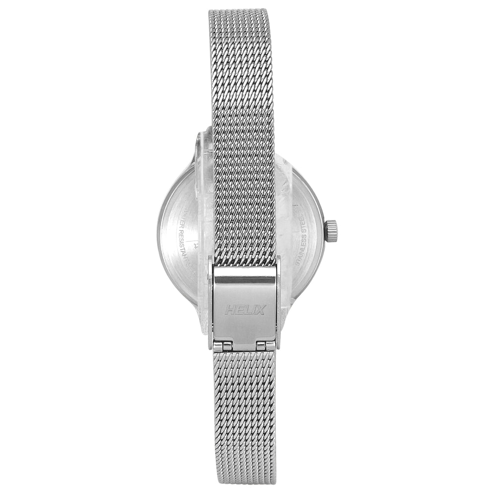 Helix By Timex Red Round Analog Stainless Steel Watch Women -TW027HL21