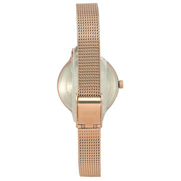 Helix By Timex Silver Round Analog Stainless Steel Watch Women -TW027HL22