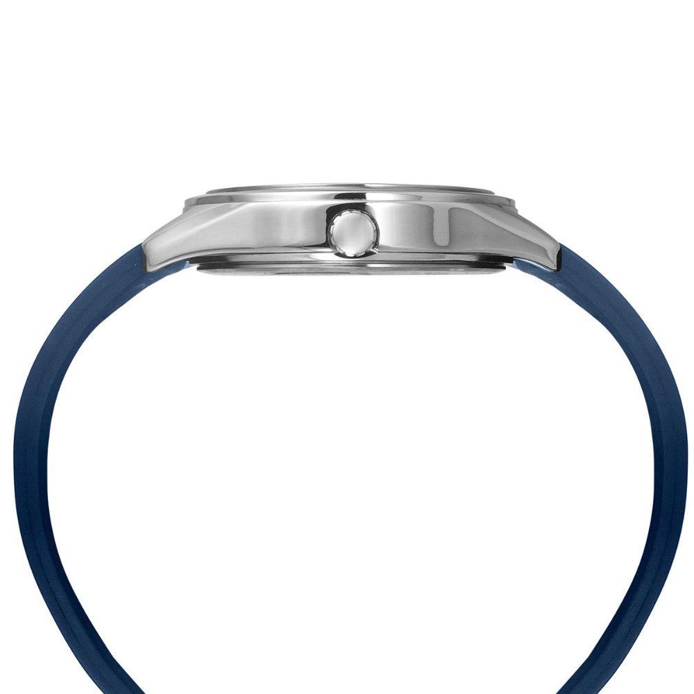 Helix By Timex Blue Round Analog Silicone Watch Men -TW031HG19