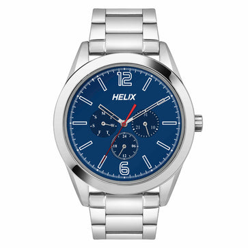Helix By Timex Blue Round Analog Stainless Steel Watch Men -TW031HG20