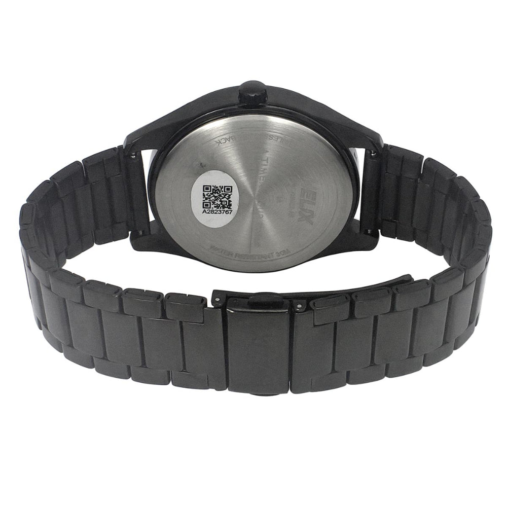 Helix By Timex Black Round Analog Stainless Steel Watch Men -TW031HG22