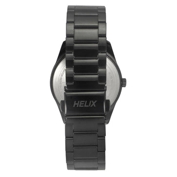 Helix By Timex Black Round Analog Stainless Steel Watch Men -TW031HG22