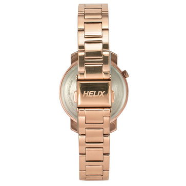 Helix By Timex Silver Round Analog Stainless Steel Watch Women -TW032HL34