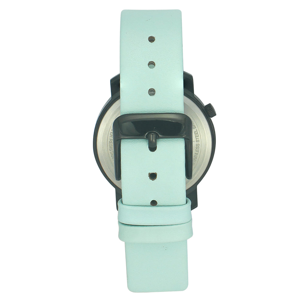 Helix By Timex Green Round Analog Leather Watch Women -TW032HL37