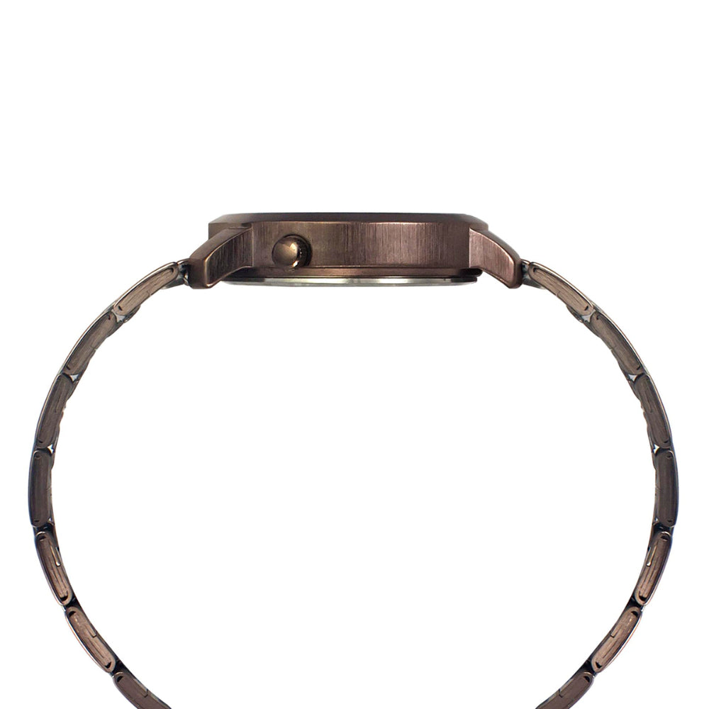 Helix By Timex Brown Round Analog Stainless Steel Watch Women -TW032HL42