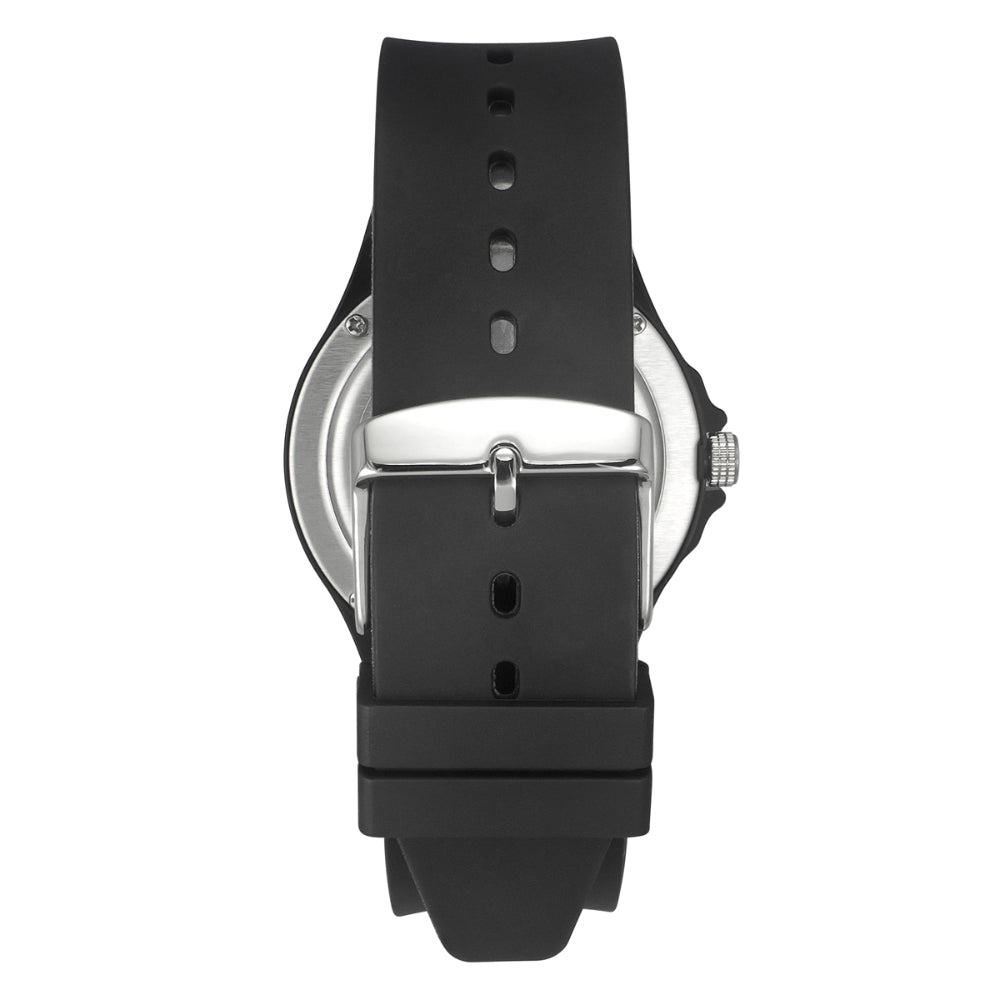 Helix By Timex Black Round Analog Silicone Watch Men -TW033HG14