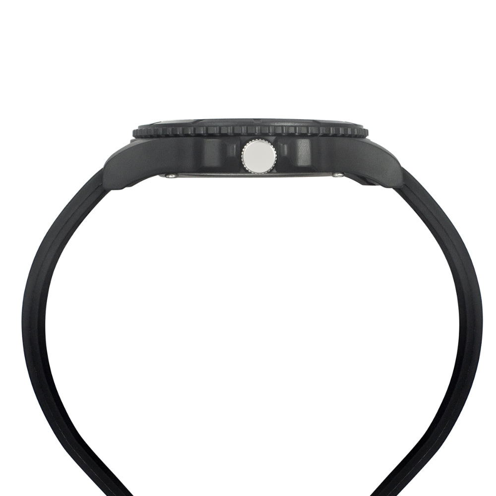 Helix By Timex Black Round Analog Silicone Watch Men -TW033HG14