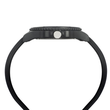 Helix By Timex Black Round Analog Silicone Watch Men -TW033HG14