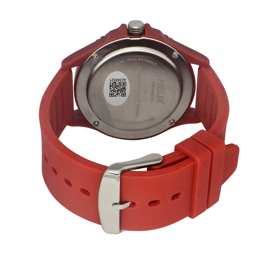 Helix By Timex Black Round Analog Silicone Watch Men -TW033HG15