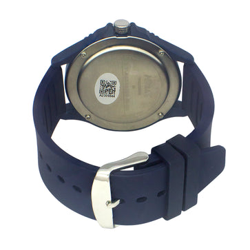 Helix By Timex Black/Blue Round Analog Silicone Watch Men -TW033HG16