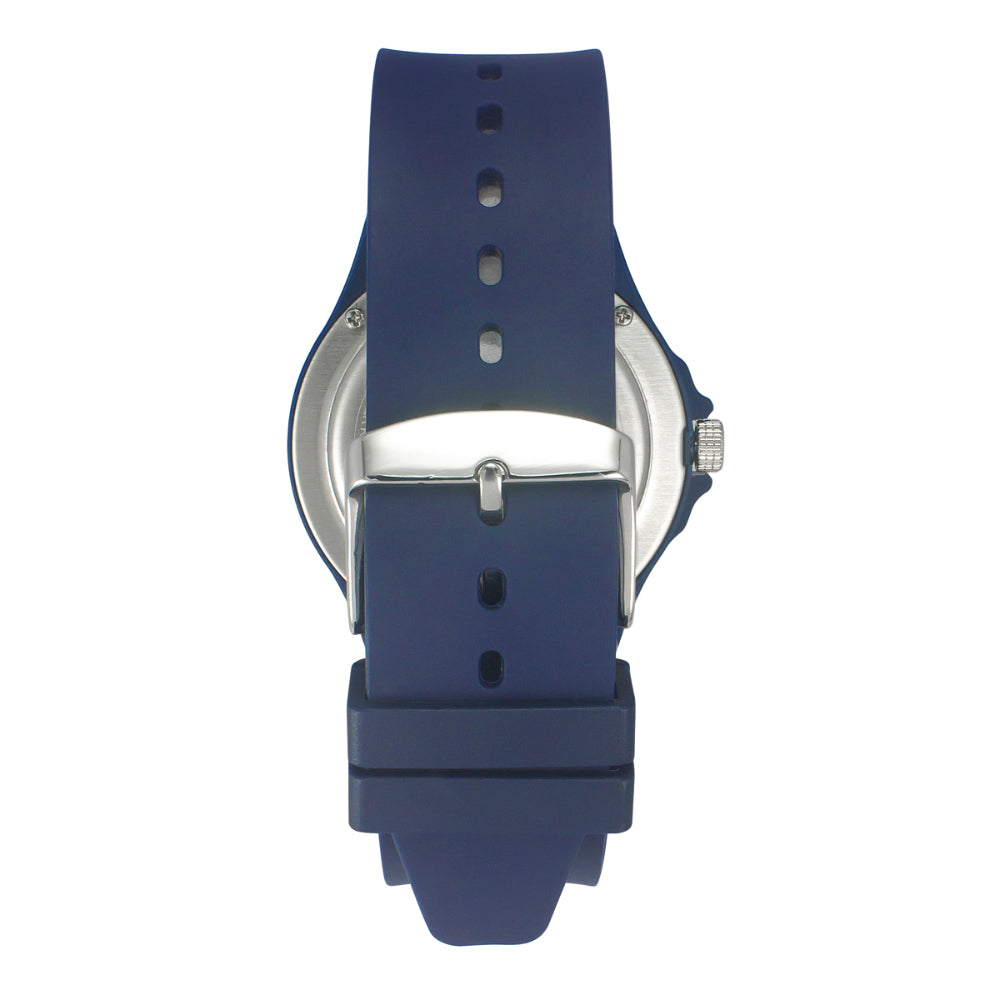 Helix By Timex Black/Blue Round Analog Silicone Watch Men -TW033HG16