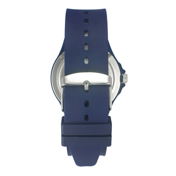 Helix By Timex Black/Blue Round Analog Silicone Watch Men -TW033HG16