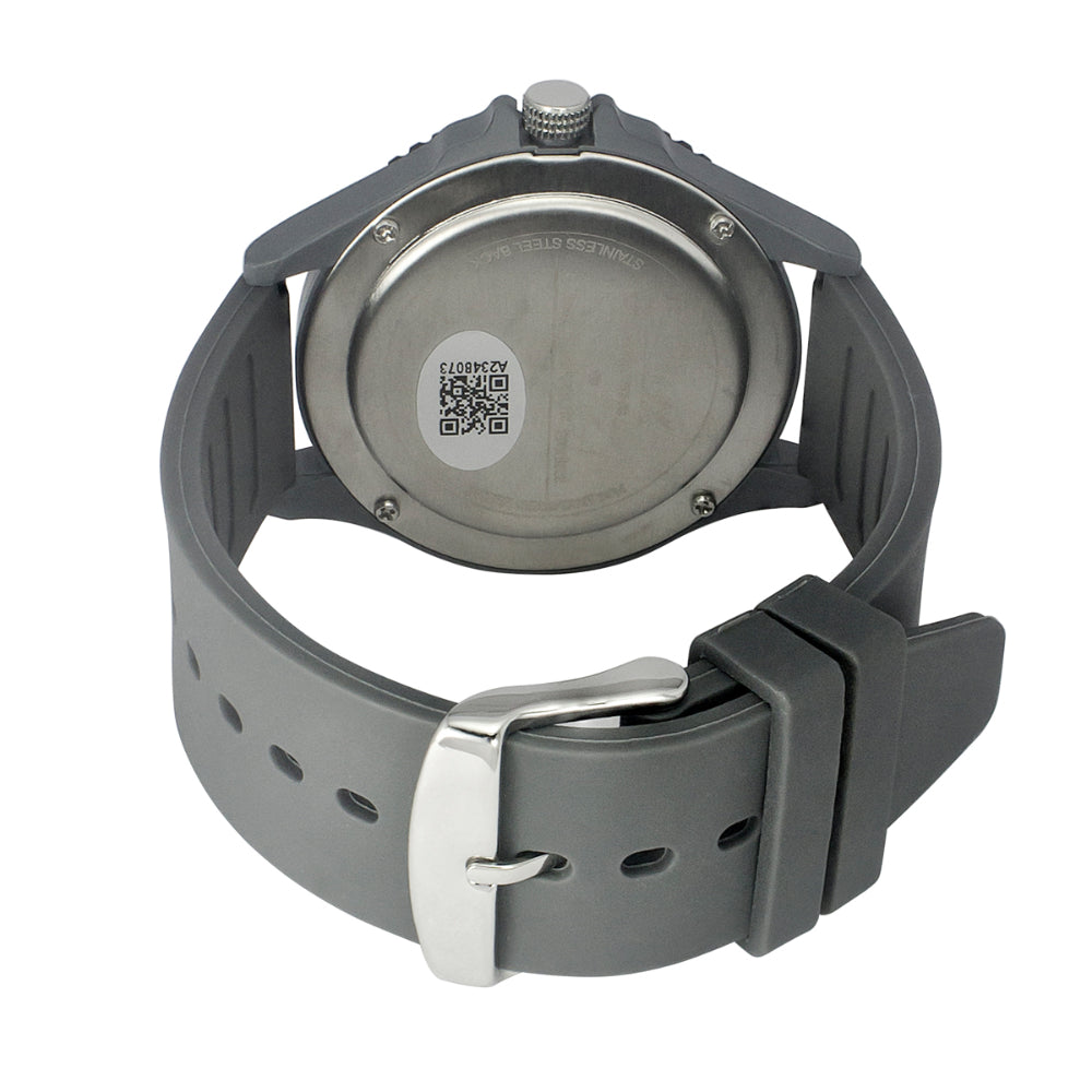 Helix By Timex Black/Grey Round Analog Silicone Watch Men -TW033HG17