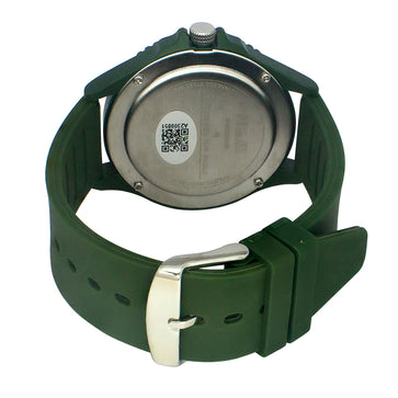 Helix By Timex Green Round Analog Silicone Watch Men -TW033HG18