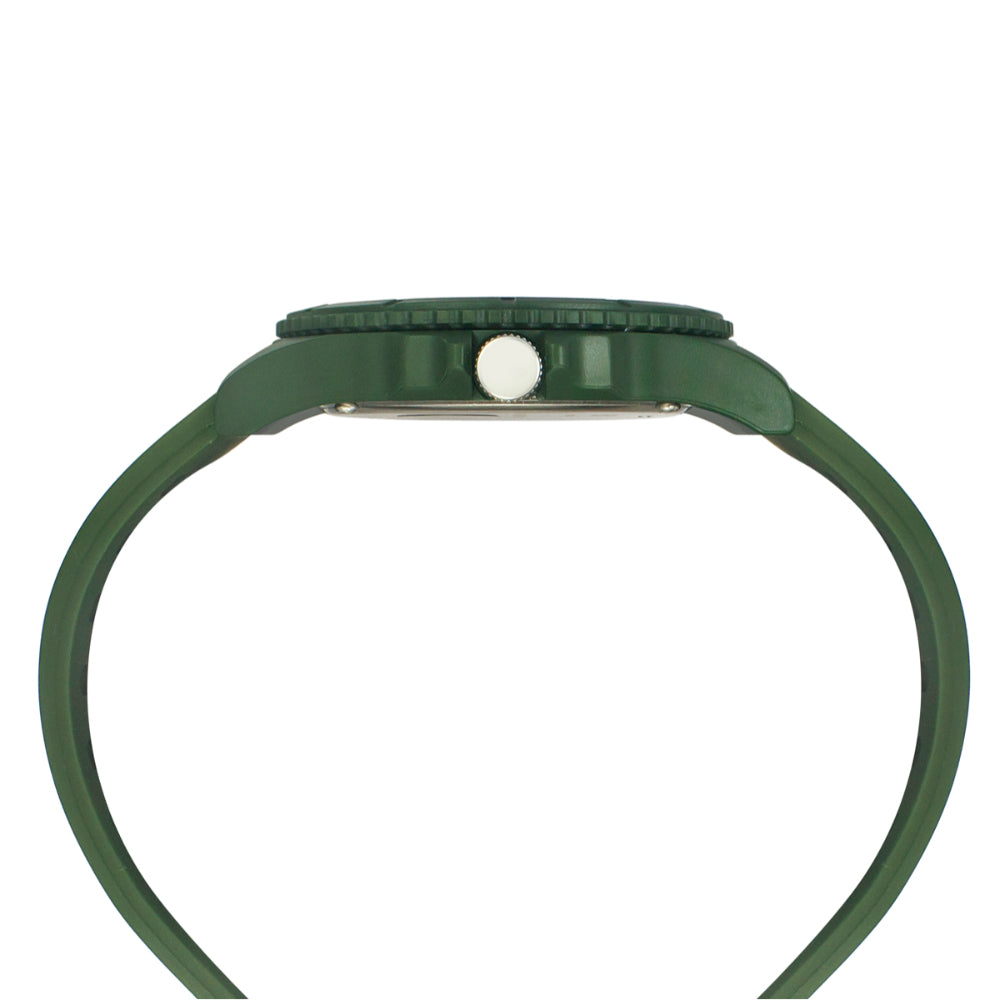 Helix By Timex Green Round Analog Silicone Watch Men -TW033HG18