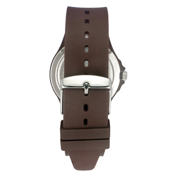 Helix By Timex Black/Brown Round Analog Silicone Watch Men -TW033HG19
