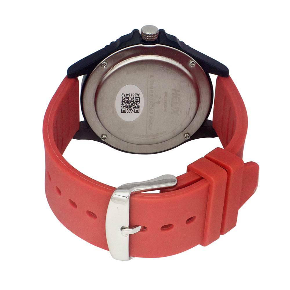 Helix By Timex Black Round Analog Silicone Watch Men -TW033HG20