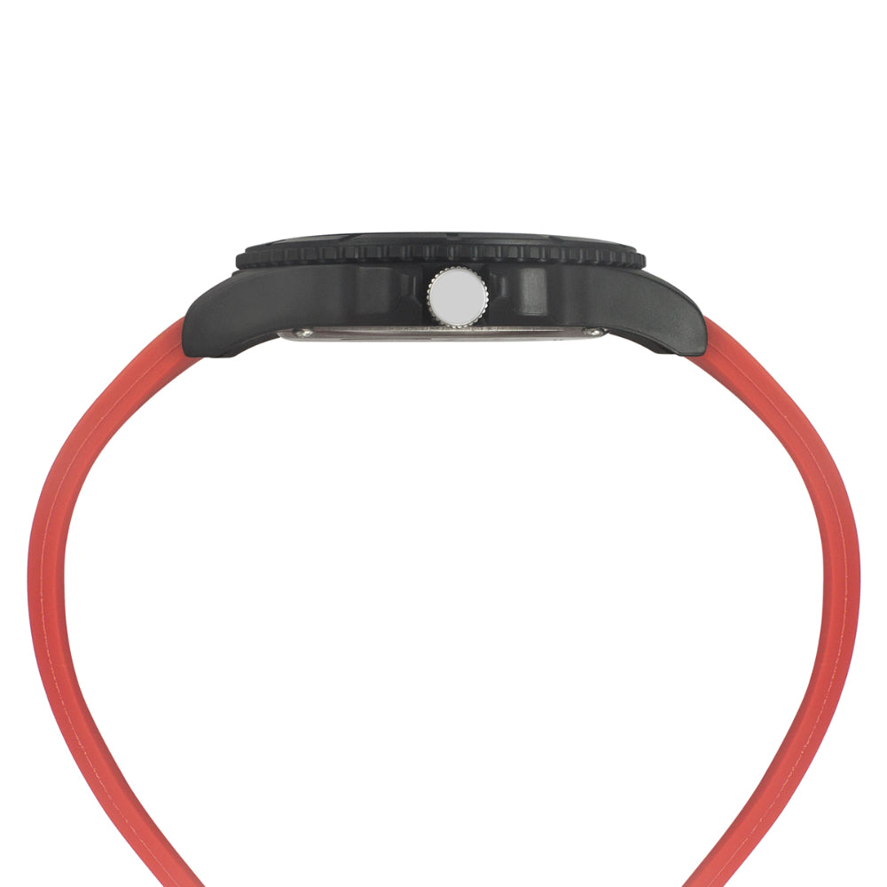 Helix By Timex Black Round Analog Silicone Watch Men -TW033HG20