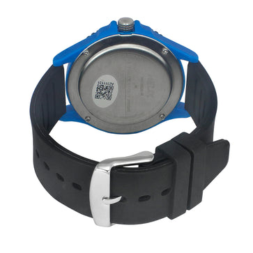 Helix By Timex Black/Blue Round Analog Silicone Watch Men -TW033HG21