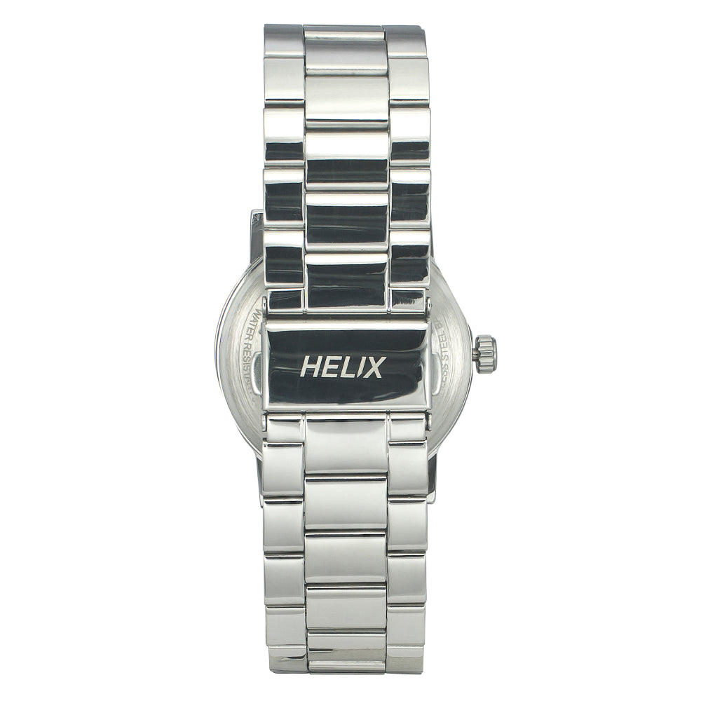 Helix By Timex Blue Round Analog Stainless Steel Watch Men -TW035HG09