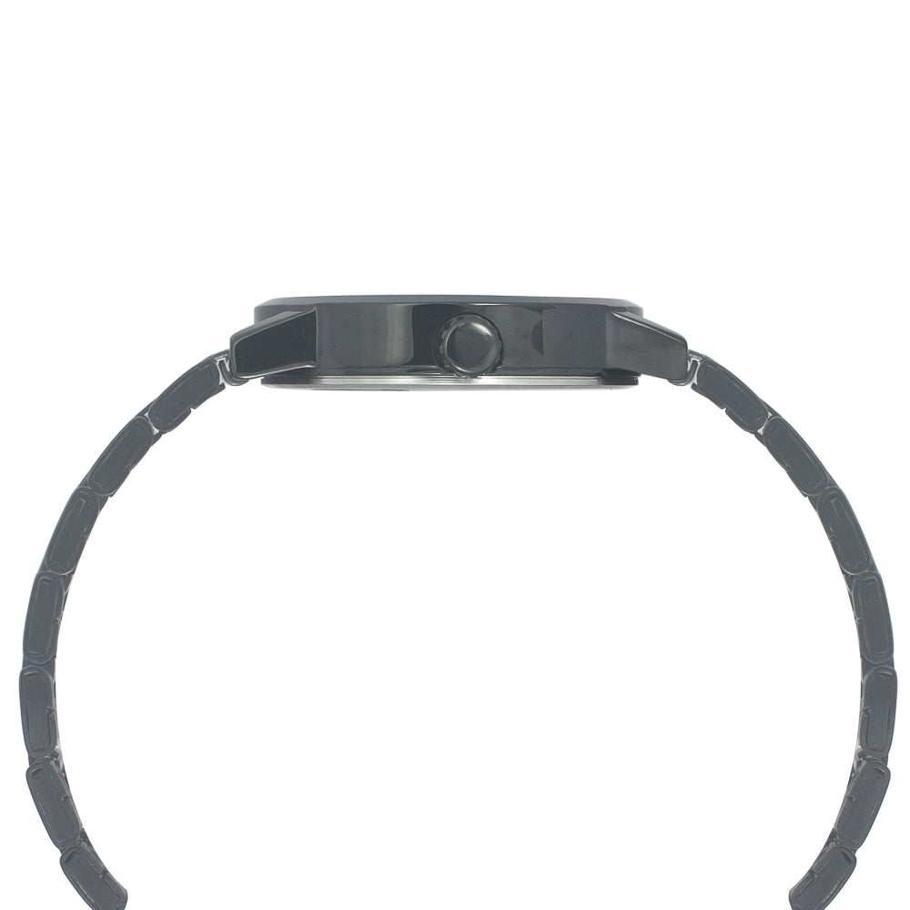 Helix By Timex Black Round Analog Stainless Steel Watch Men -TW035HG10