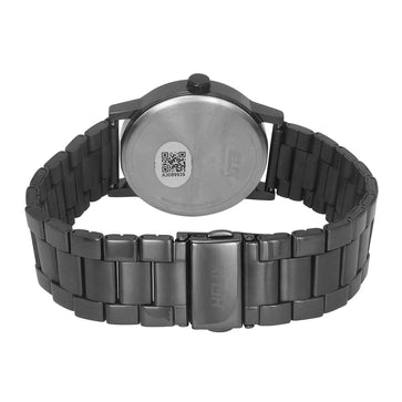 Helix By Timex Black Round Analog Stainless Steel Watch Men -TW035HG12