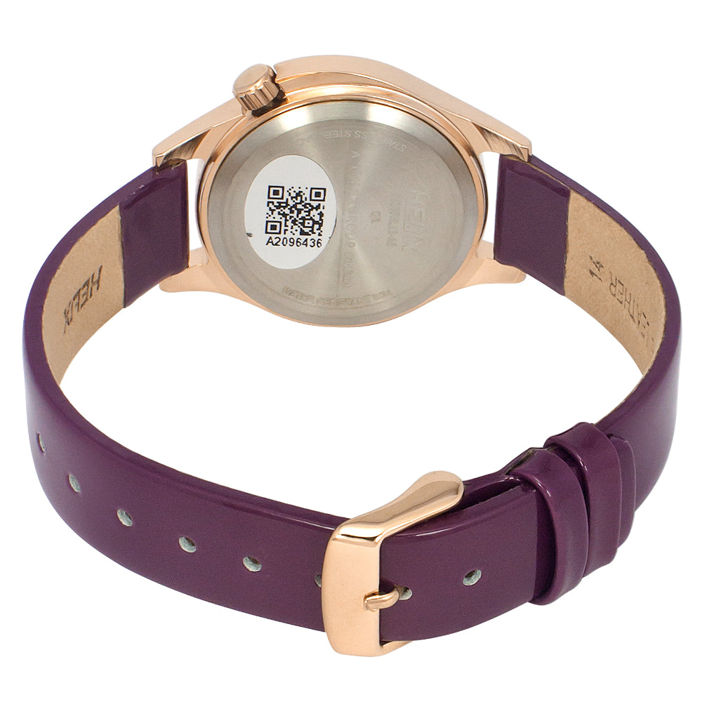 Helix By Timex Lavender Round Analog Leather Watch Women -TW037HL13