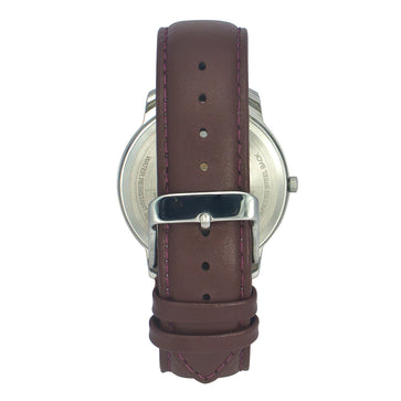 Helix By Timex Grey Round Analog Leather Watch Men -TW039HG08