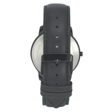 Helix By Timex Black Round Analog Leather Watch Men -TW039HG10