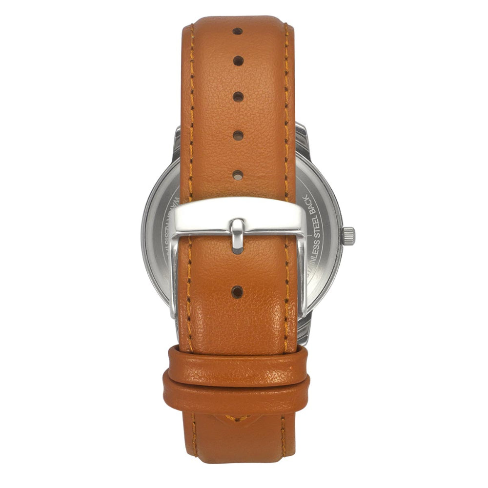 Helix By Timex Black Round Analog Leather Watch Men -TW039HG12