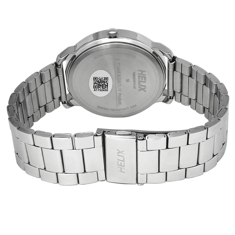 Helix By Timex Blue Round Analog Stainless Steel Watch Men -TW039HG14