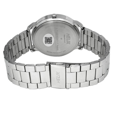 Helix By Timex Blue Round Analog Stainless Steel Watch Men -TW039HG14