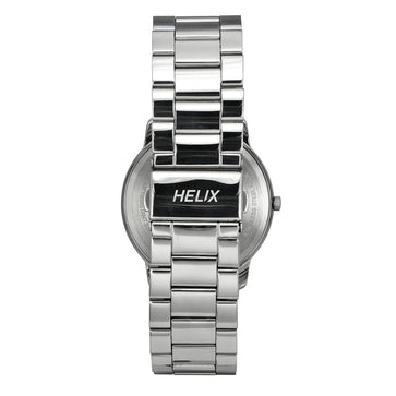 Helix By Timex Blue Round Analog Stainless Steel Watch Men -TW039HG14