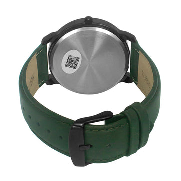 Helix By Timex Green Round Analog Leather Watch Men -TW039HG16