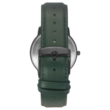 Helix By Timex Green Round Analog Leather Watch Men -TW039HG16