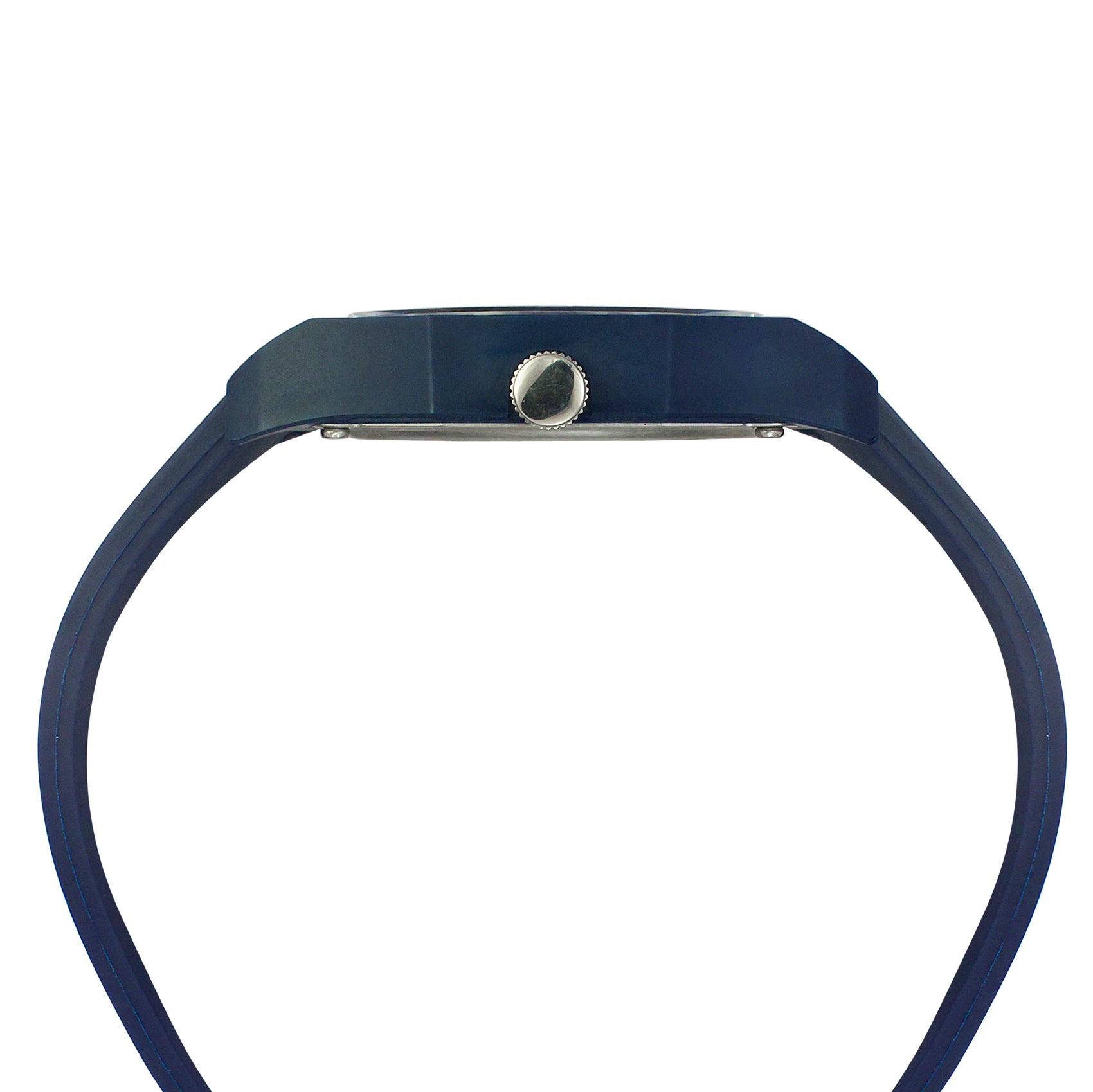 Helix By Timex Blue Octagon Analog Silicone Watch Men -TW041HG14
