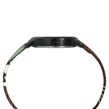 Helix By Timex Black Round Analog Leather Watch Women -TW041HL16