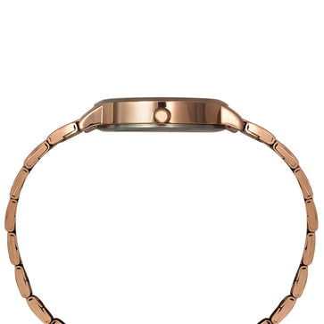 Helix By Timex Rose Gold Round Analog Stainless Steel Watch Women -TW041HL18