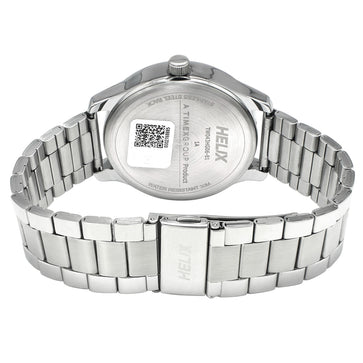 Helix By Timex Brown Round Analog Stainless Steel Watch Men -TW043HG06
