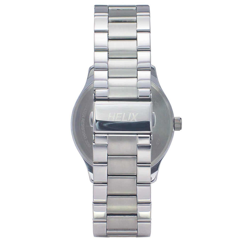 Helix By Timex Brown Round Analog Stainless Steel Watch Men -TW043HG06
