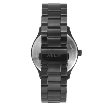 Helix By Timex Black Round Analog Stainless Steel Watch Men -TW043HG09