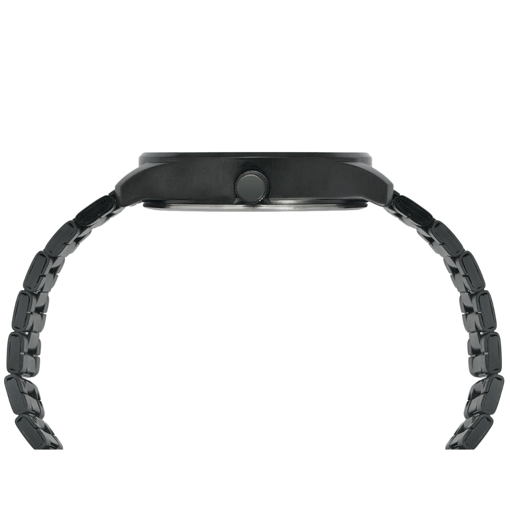 Helix By Timex Black Round Analog Stainless Steel Watch Men -TW043HG09